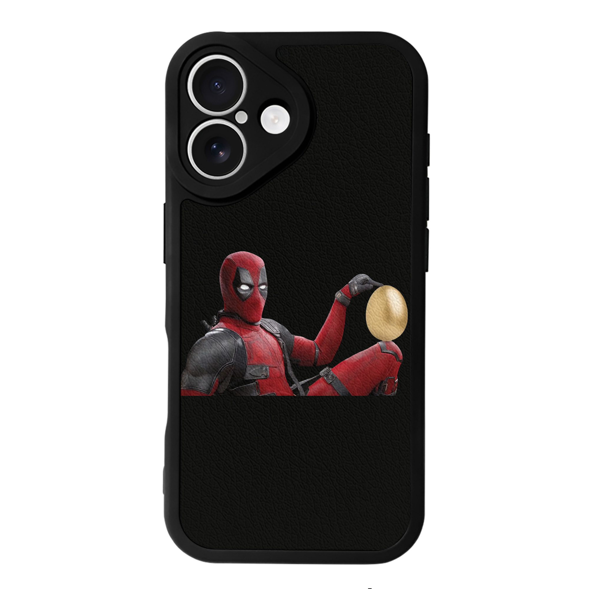 （画像用） Deadpool デッドプール 【iPhone 16シリーズ対応】シリコンスマホケース（レザー調） 材質：シリコン